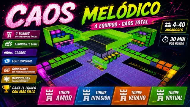 Caos melódico — Fortnite Creative map cover art