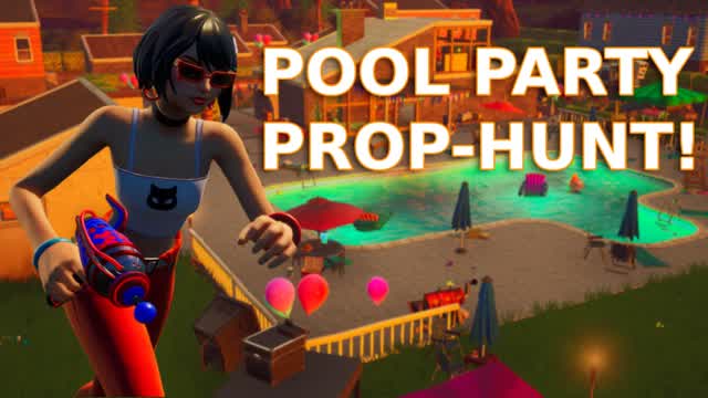 Pool Party Prop Hunt — Fortnite Creative map cover art