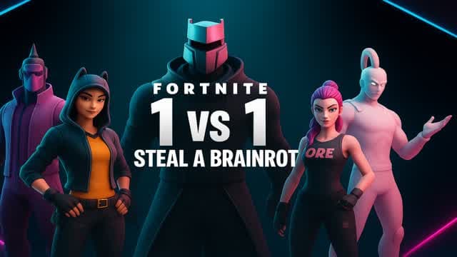 Brainrot 1 VS 1 — Fortnite Creative map cover art