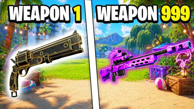🎯 SUMMER ONE SHOT 🔫 GUN GAME — Fortnite Creative map cover art