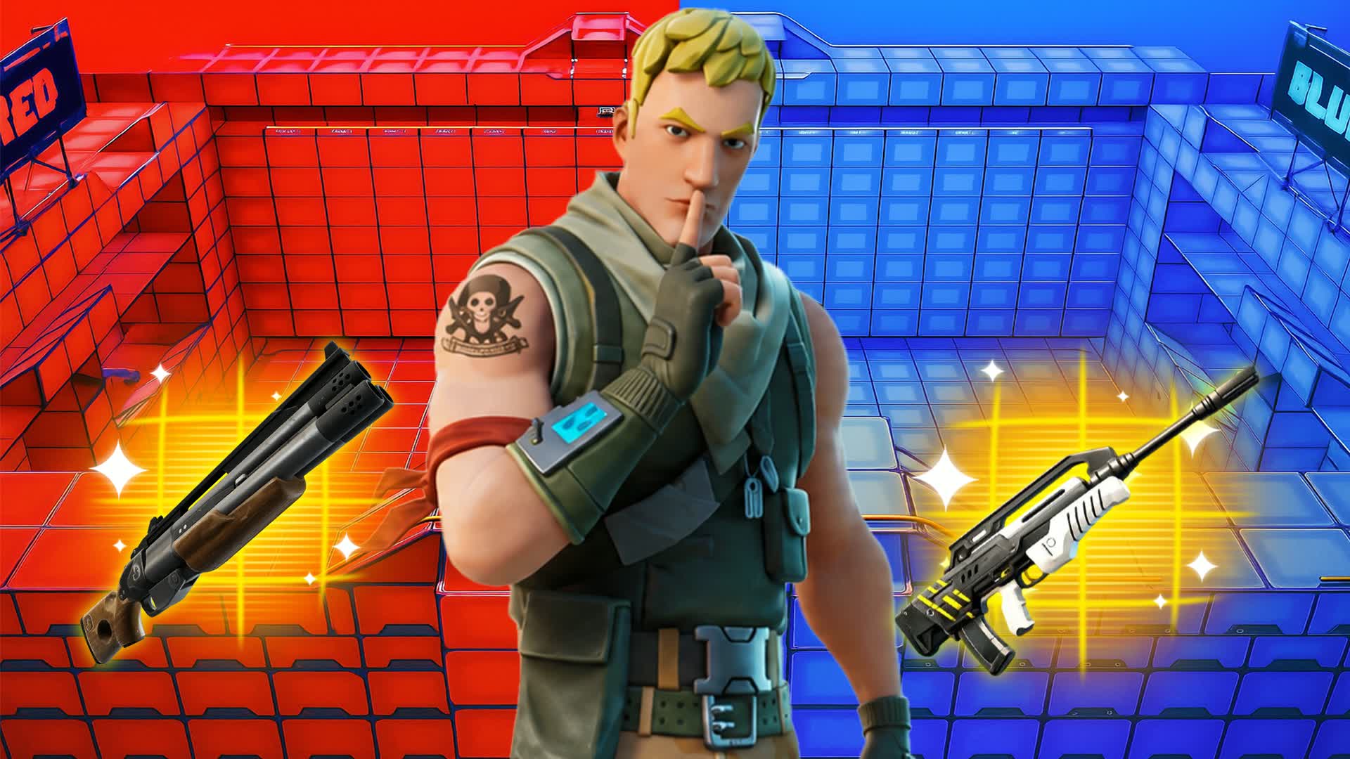 RED VS BLUE 🔴🔵 war — Fortnite Creative map