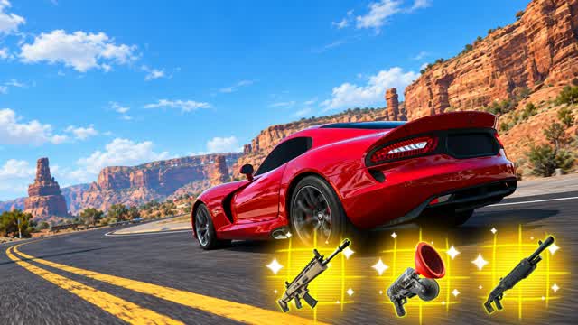 Crazy Drive Game - Cars FFA — Fortnite Creative map