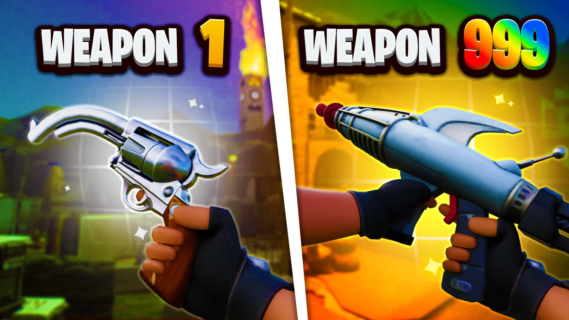 ONE SHOT 🎯 GUN GAME 🔫 FIRST PERSON — Fortnite Creative map