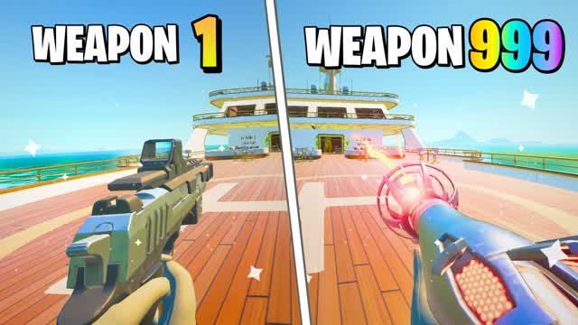 ⭐2025 FIRST PERSON GUN GAME ✨ THE YACHT — Fortnite Creative map cover art
