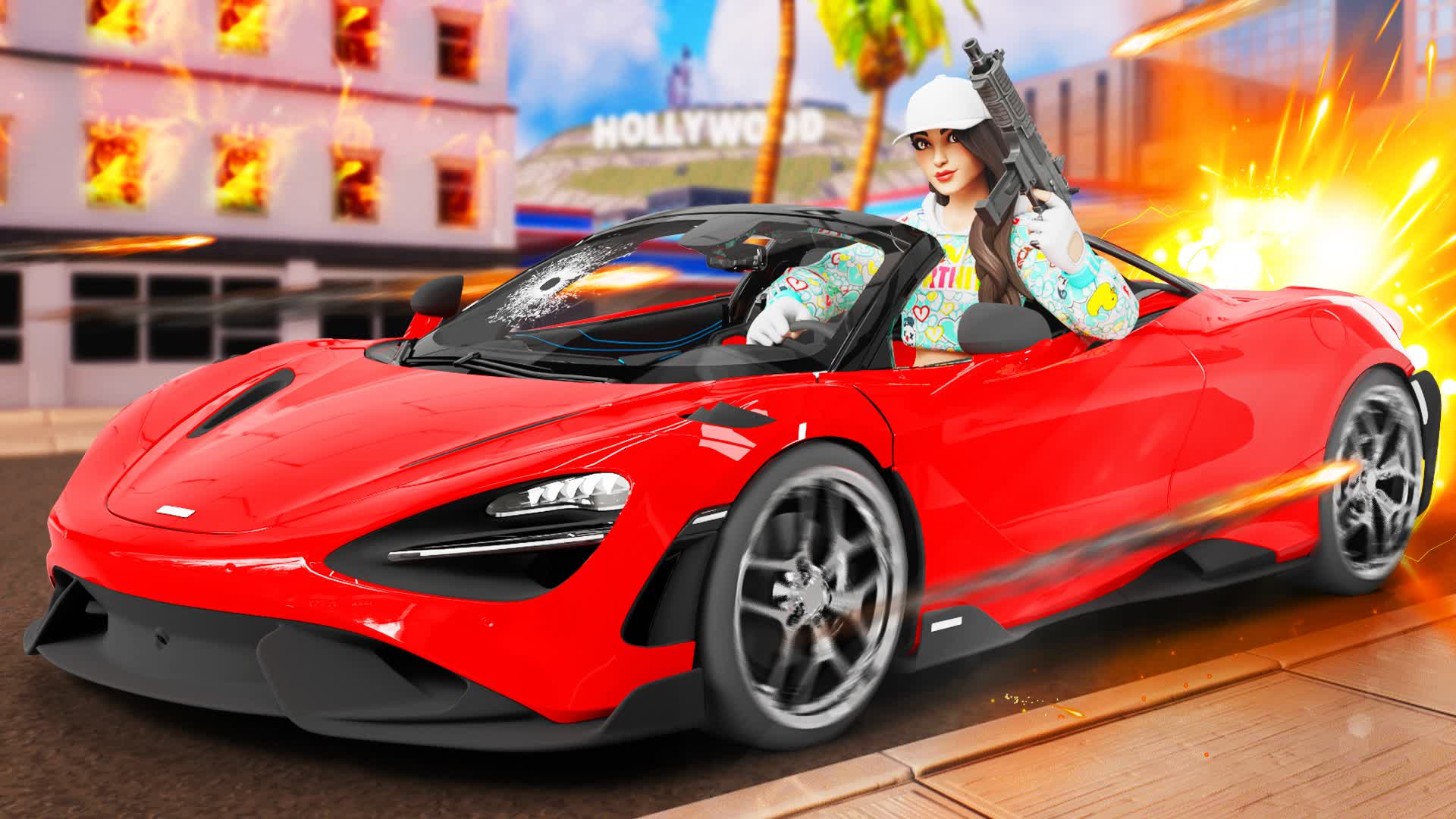 🚔DRIVE CITY💥ALL WEAPONS — Fortnite Creative map