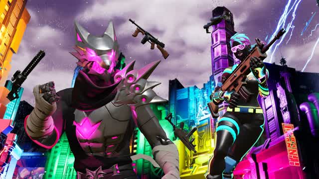 Cyber Chaos | Gun Game — Fortnite Creative map cover art
