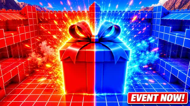 GIFT RED VS BLUE 🔴🔵 ALL GUNS — Fortnite Creative map