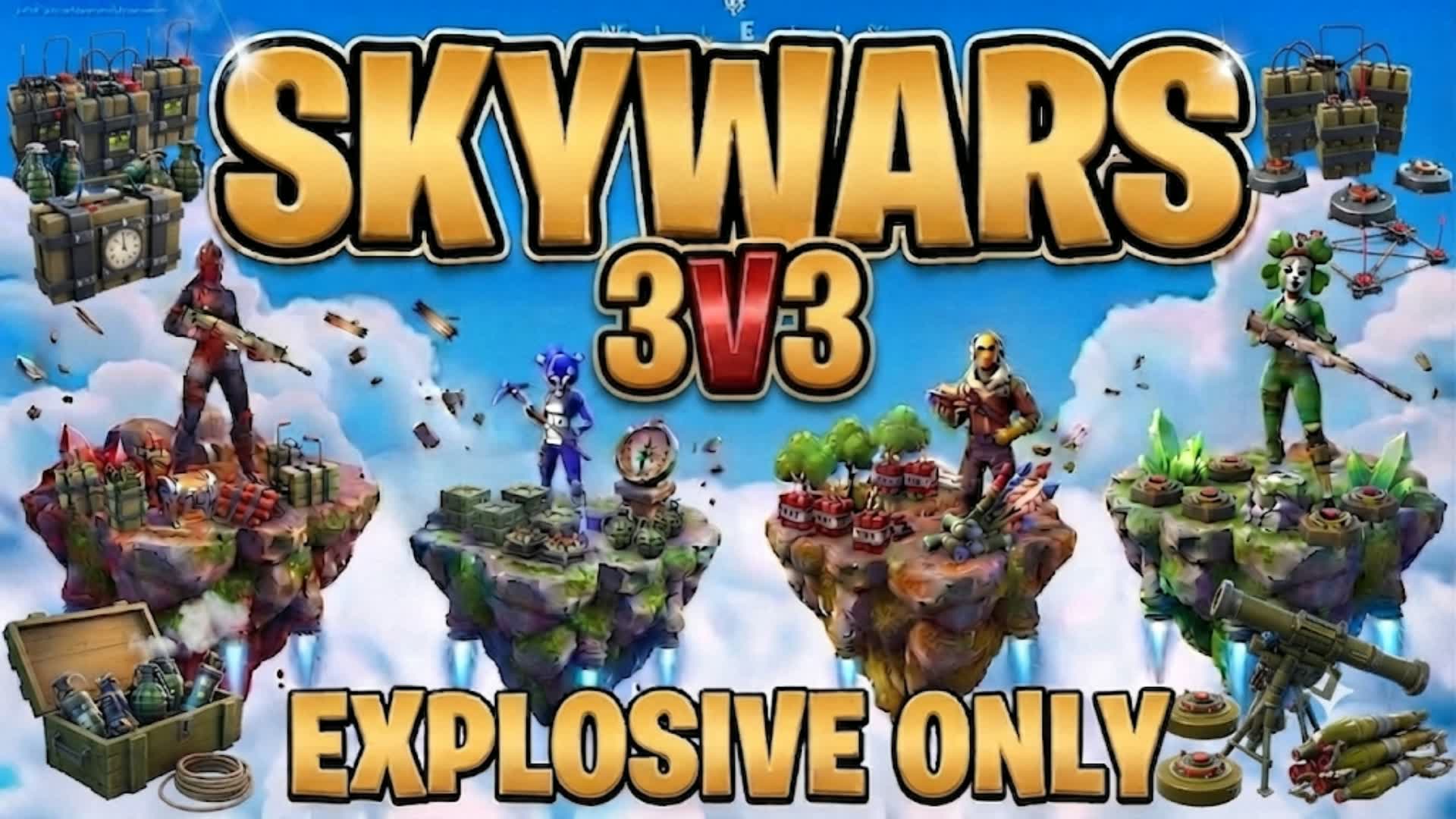 SkyWars Explosive 3V3 — Fortnite Creative map
