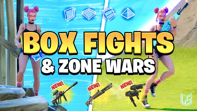 BOX FIGHTS & ZONE WARS — Fortnite Creative map cover art