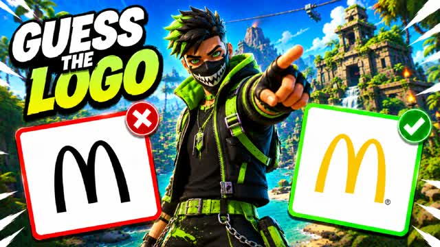 GUESS LOGO 🔎 PARKOUR OBBY — Fortnite Creative map cover art