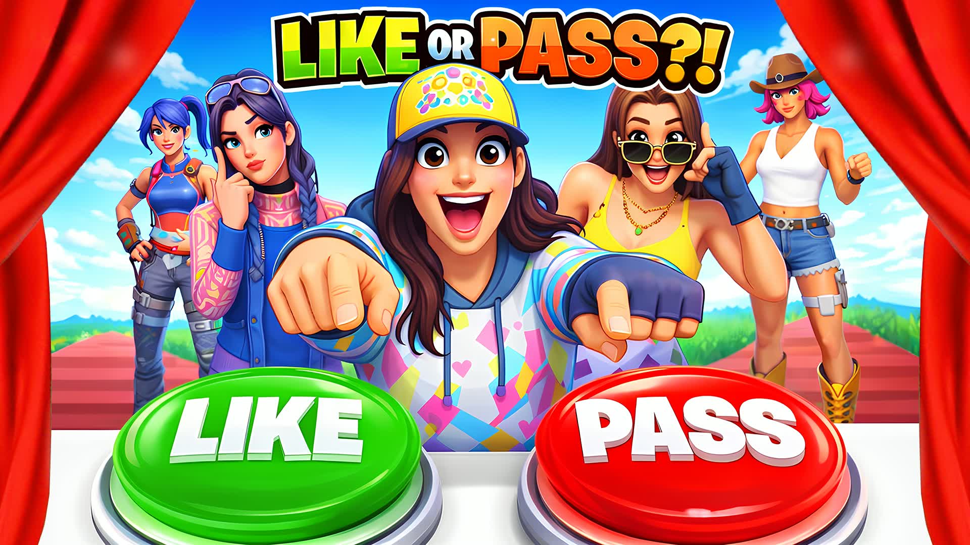 LIKE OR PASS FASHION — Fortnite Creative map