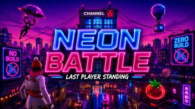 Neon Battle — Fortnite Creative map cover art