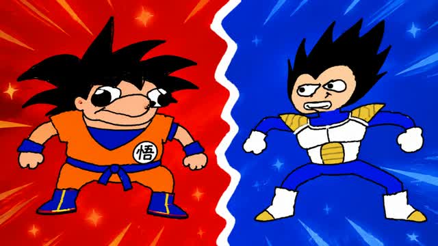 GOKU vs VEGETA: RED 🔴 VS BLUE 🔵 — Fortnite Creative map cover art