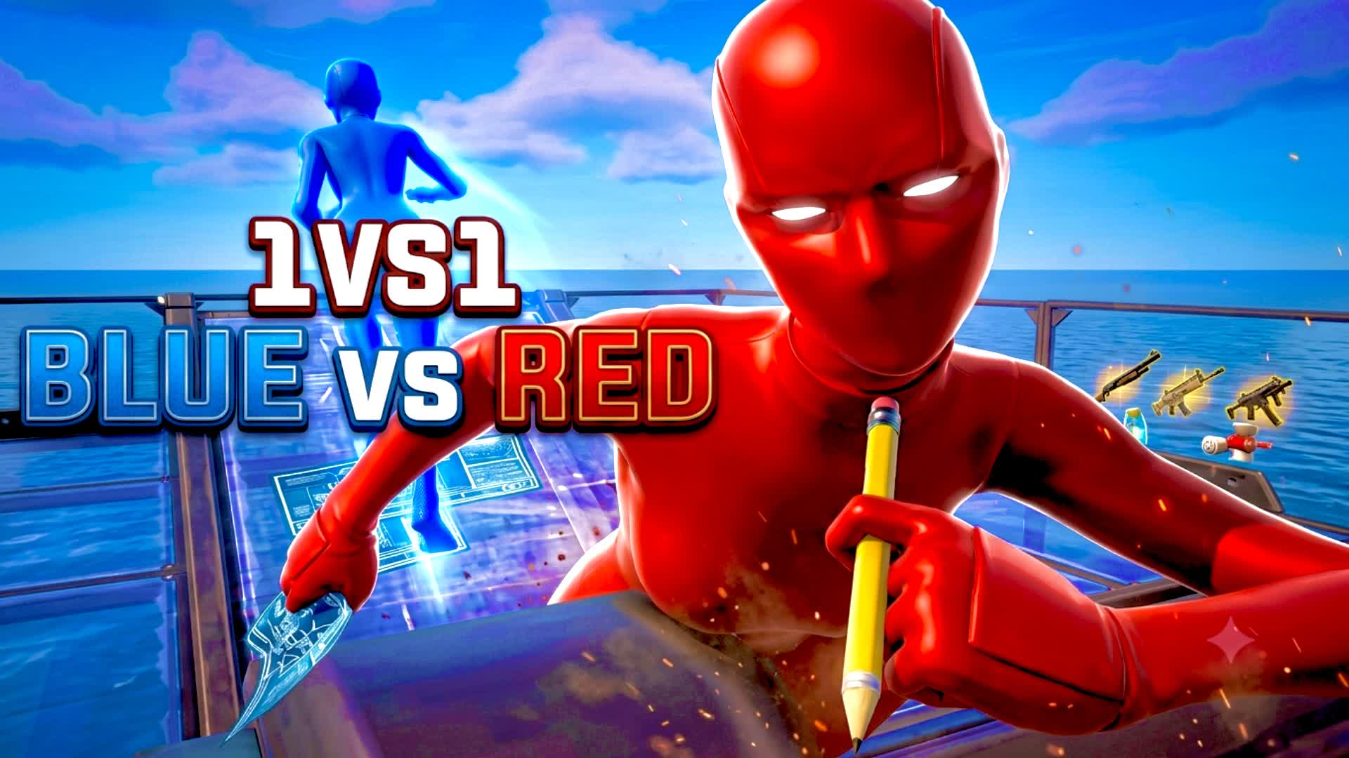 BLUE VS RED — Fortnite Creative map
