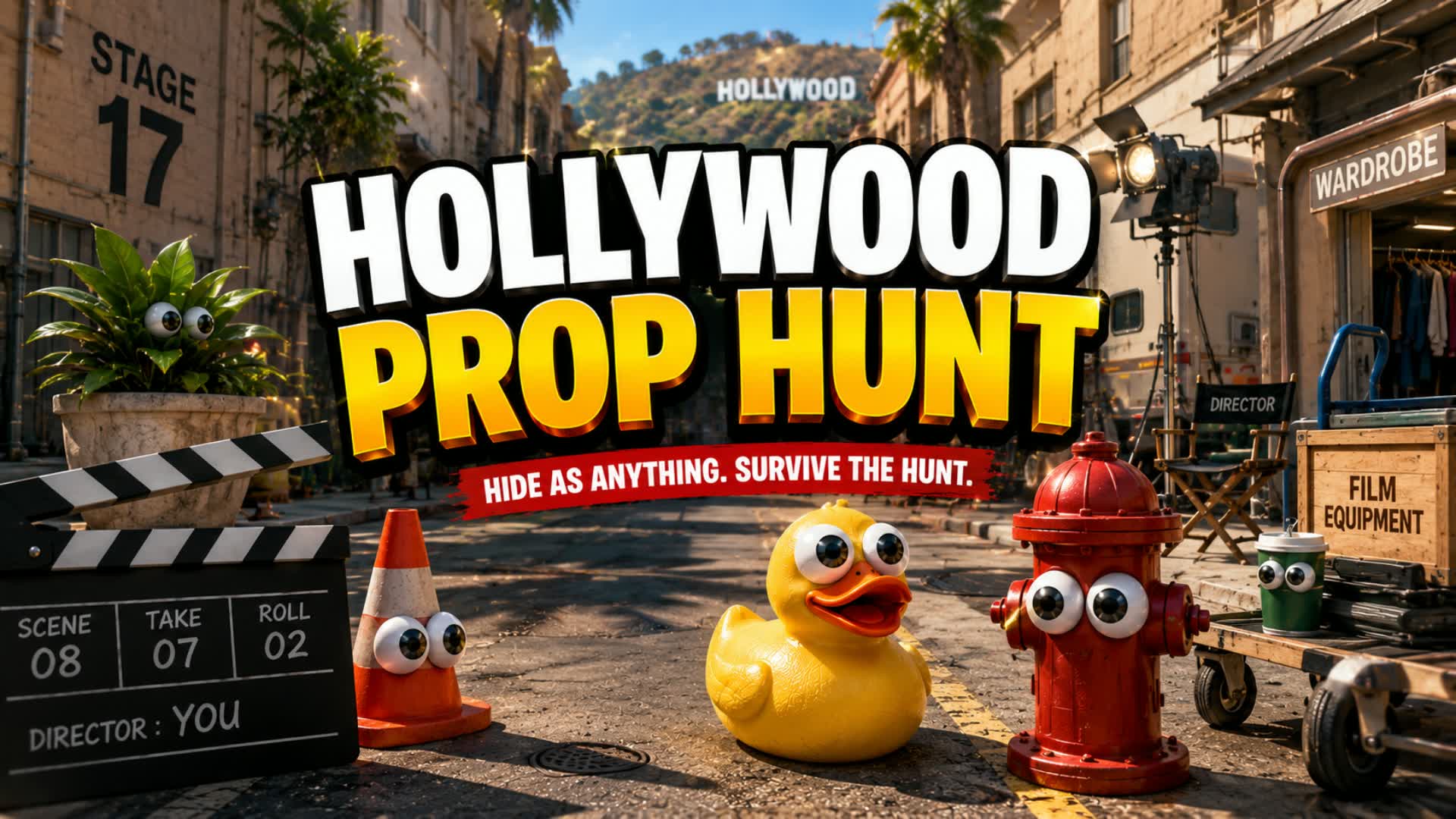 Hollywood Prop Hunt🎬 — Fortnite Creative map
