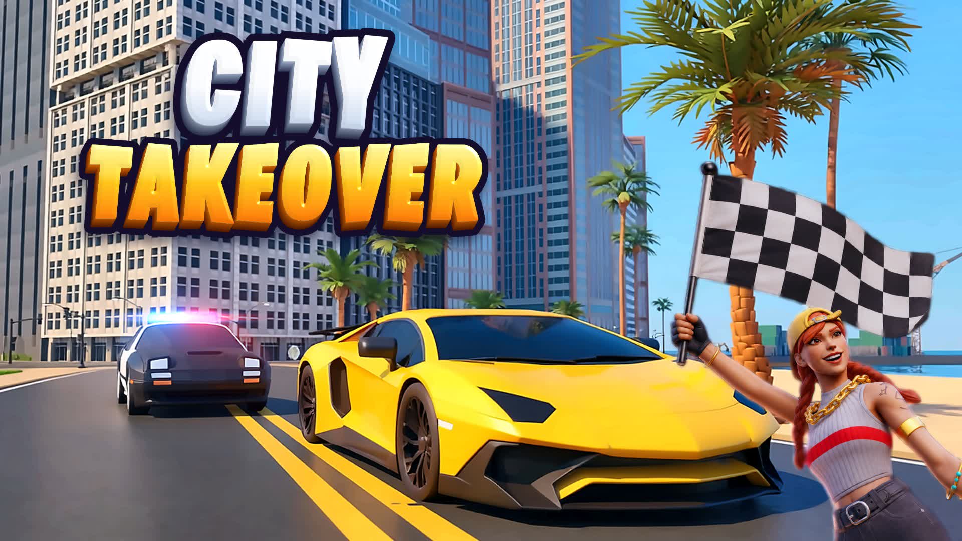 CITY TAKEOVER DRIVE — Fortnite Creative map