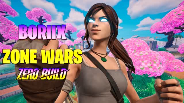 BORIIX ZERO BUILD ZONE WARS — Fortnite Creative map cover art