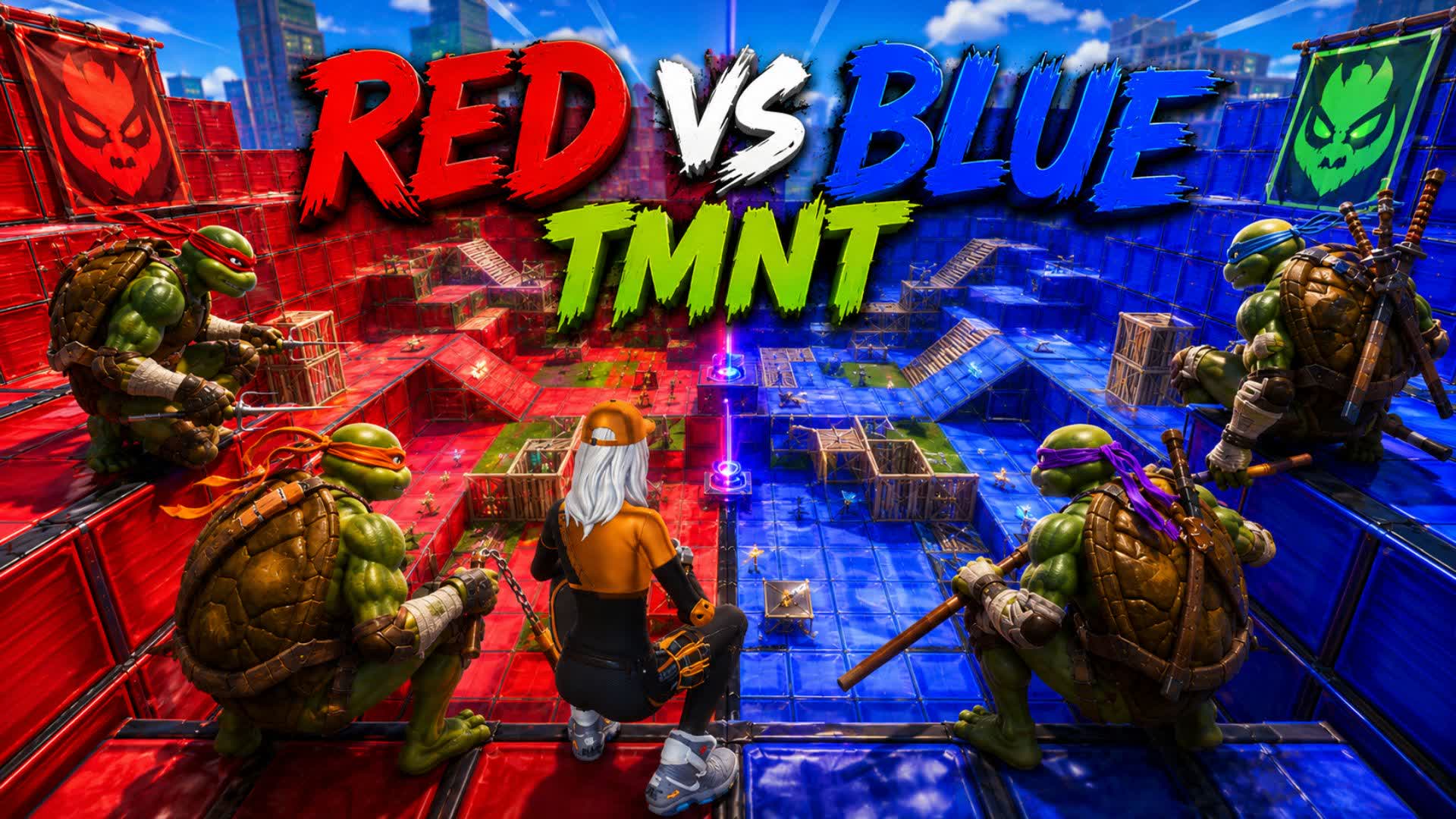 RED VS BLUE TMNT — Fortnite Creative map