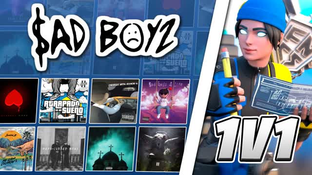 SAD BOYZ/JUNIOR H 1V1🎵[60+ CANCIONES] — Fortnite Creative map cover art
