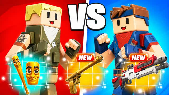RED VS BLUE V BRAINROTS🔴RVB🔵 — Fortnite Creative map cover art