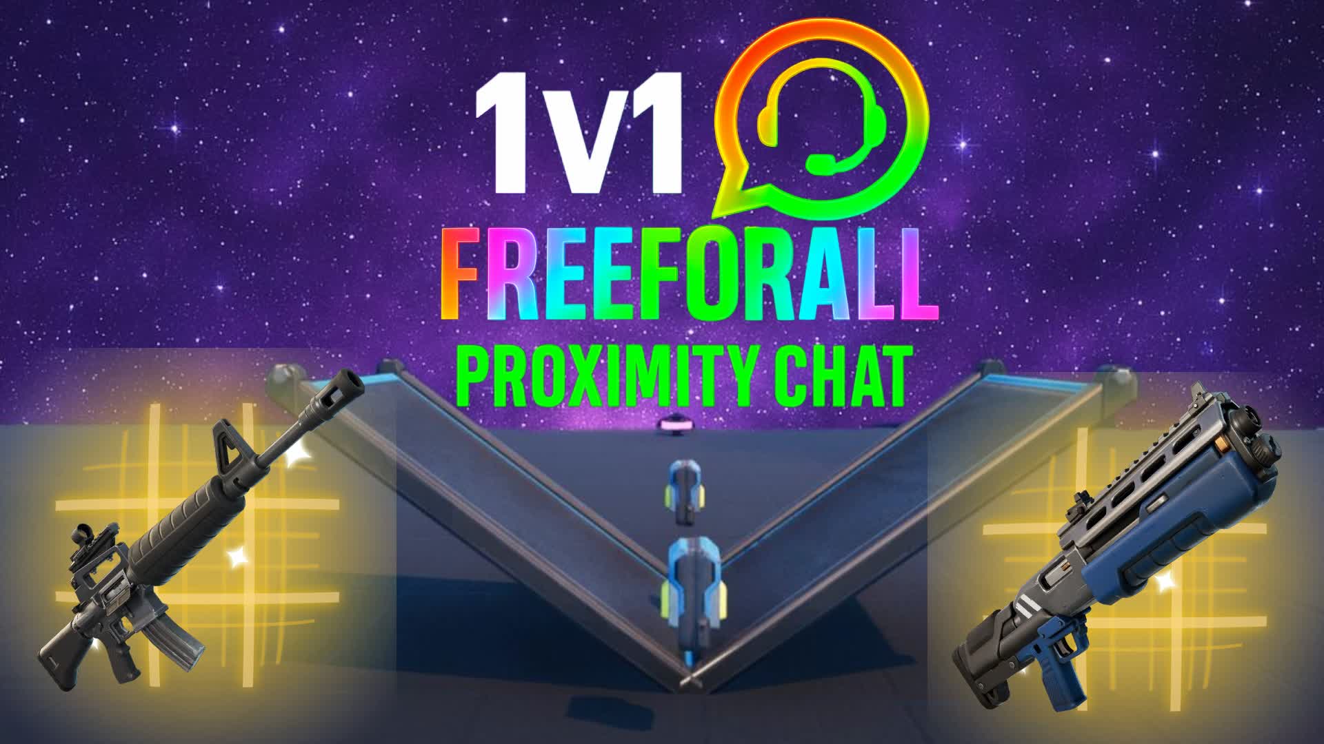 1v1 Free For All + Proximity Chat — Fortnite Creative map