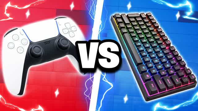 CONTROLLER VS KEYBOARD 🔴🔵 — Fortnite Creative map cover art