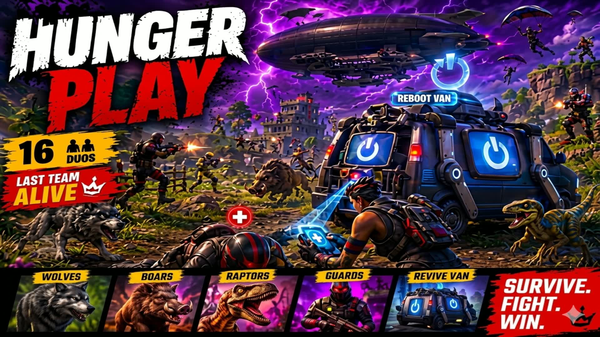 Hunger play ( battle Royale) — Fortnite Creative map