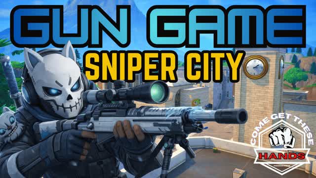 Gun Game: Sniper City — Fortnite Creative map cover art