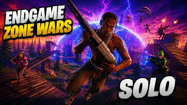 SOLO RANKED ZONE WARS [ENDGAME] — Fortnite Creative map cover art