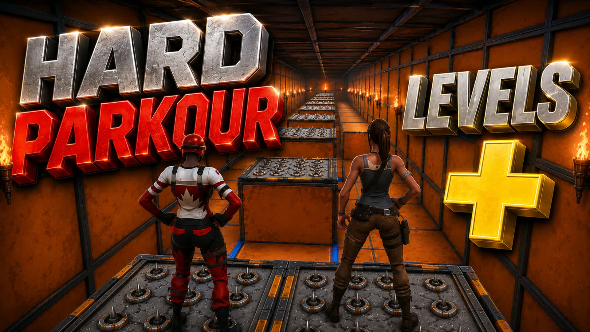 GLORY 10 Level Parkour[hard] اصعب باركور — Fortnite Creative map