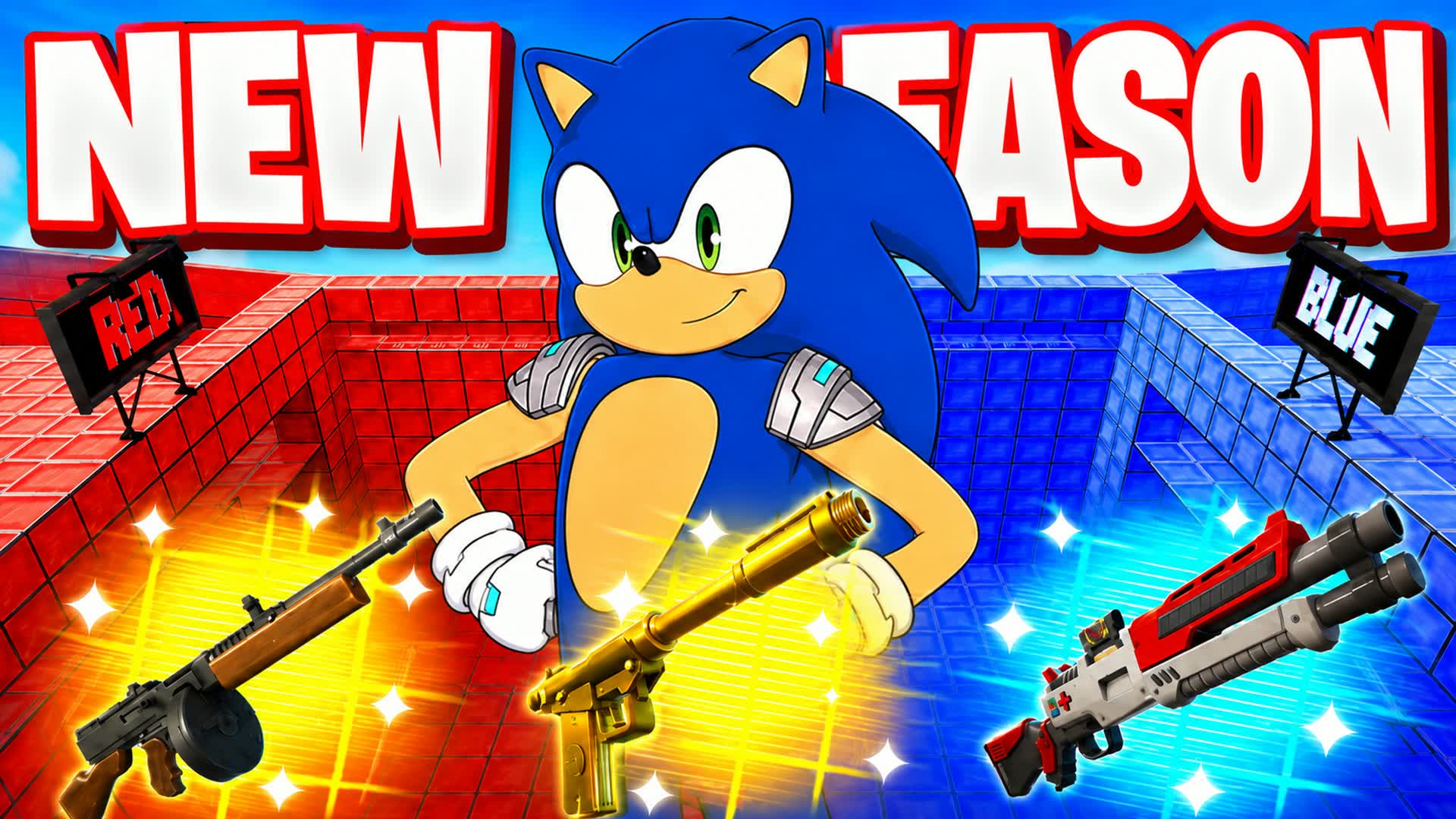 SONIC RED VS BLUE 1V1 🔴🔵 — Fortnite Creative map