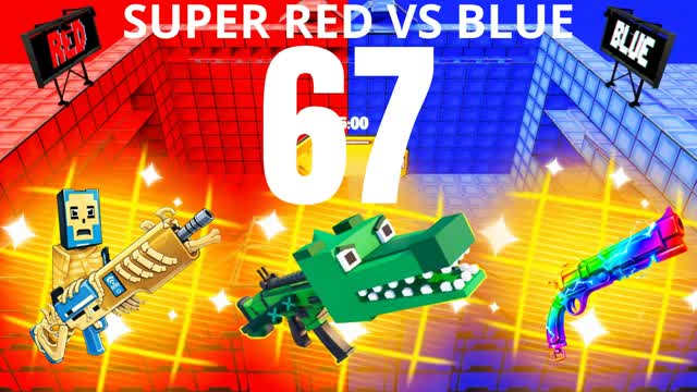 SUPER 67 BRAINROT RED VS BLUE 🔴🔵 — Fortnite Creative map cover art