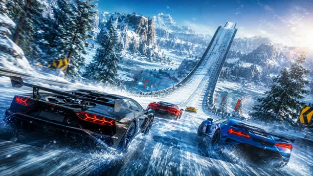 Supercar Downhill - Free for all — Fortnite Creative map cover art