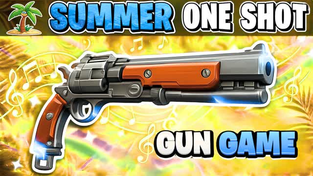 🌴 SUMMER GUN GAME 🔫 ONE SHOT MUSIC  🎵 — Fortnite Creative map