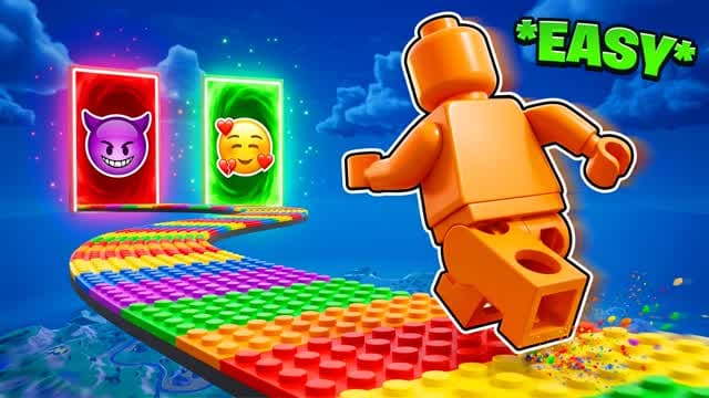 SUPER EASY BRICK OBBY 🌈 — Fortnite Creative map