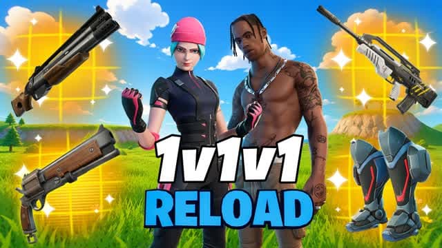 1V1V1 CRAZY Reload — Fortnite Creative map cover art