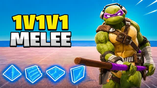 🥷ONLY MELEE 1V1V1 [FREE BUILD ] — Fortnite Creative map