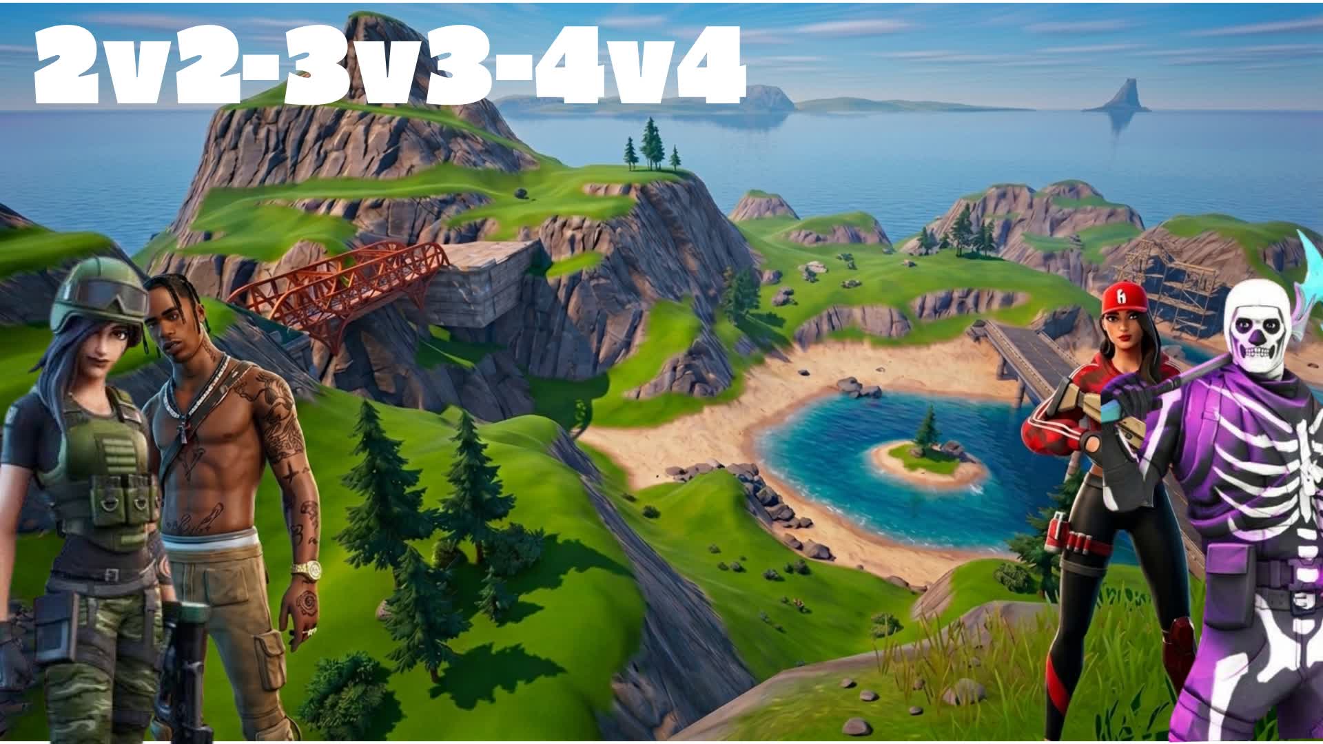 🟡🔷🔺 ZONE WARS FIGHT 2v2🔻🔴🔶 — Fortnite Creative map