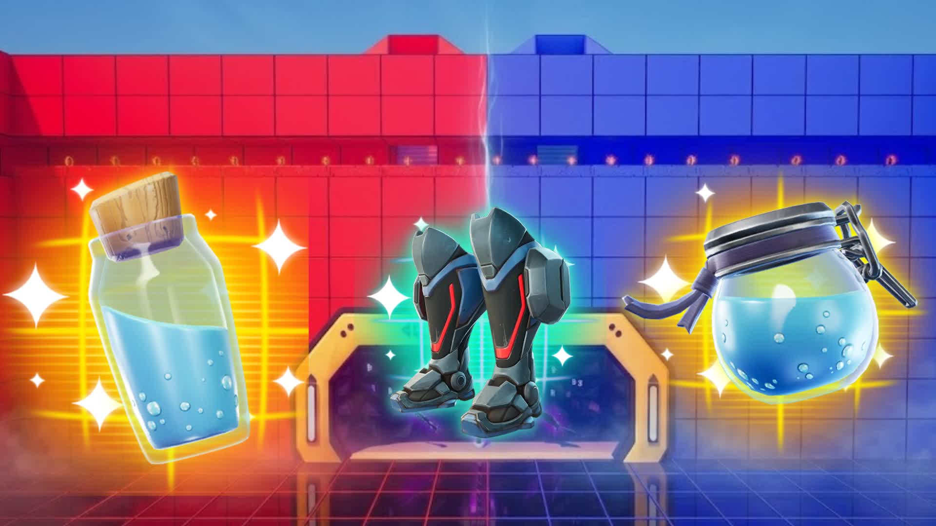 🔵🔴2-TEAM BATTLE – BLUE VS. RED🔵🔴 — Fortnite Creative map