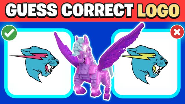 GUESS CORRECT LOGO 🔍 MINIGAME BRIDGE — Fortnite Creative map