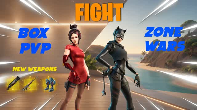 Box Fight and Zone Wars — Fortnite Creative map cover art