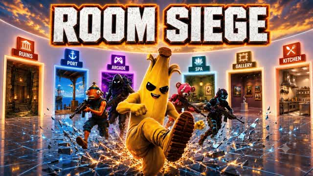 ROOM SIEGE — Fortnite Creative map cover art
