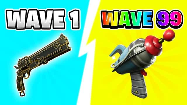 GUN GAME 1HP LOW GRAVITY — Fortnite Creative map cover art
