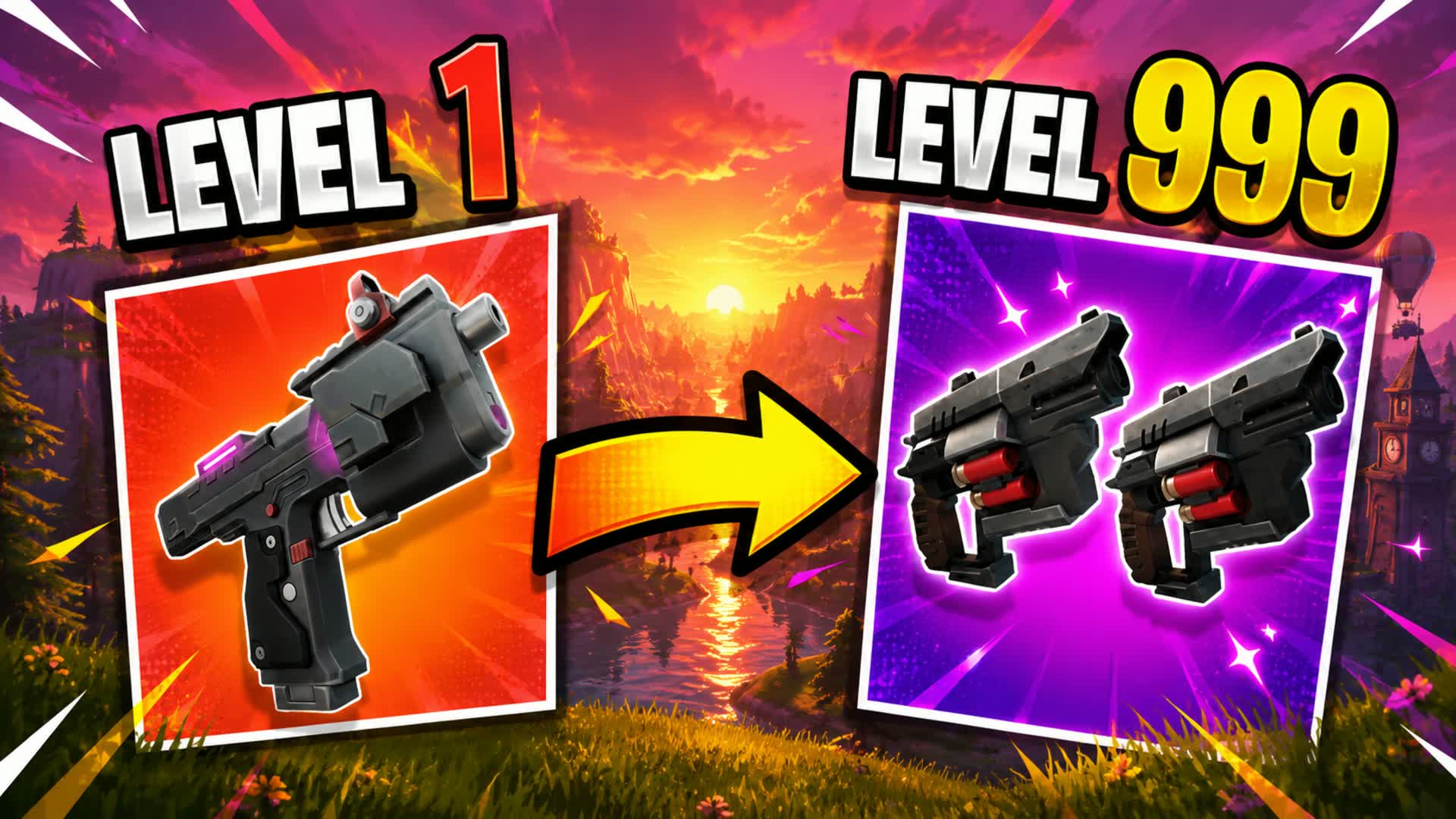 THE GUN GAME ONE SHOT — Fortnite Creative map