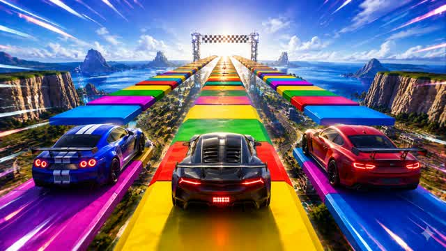 RAMP ROAD CAR GAME — Fortnite Creative map
