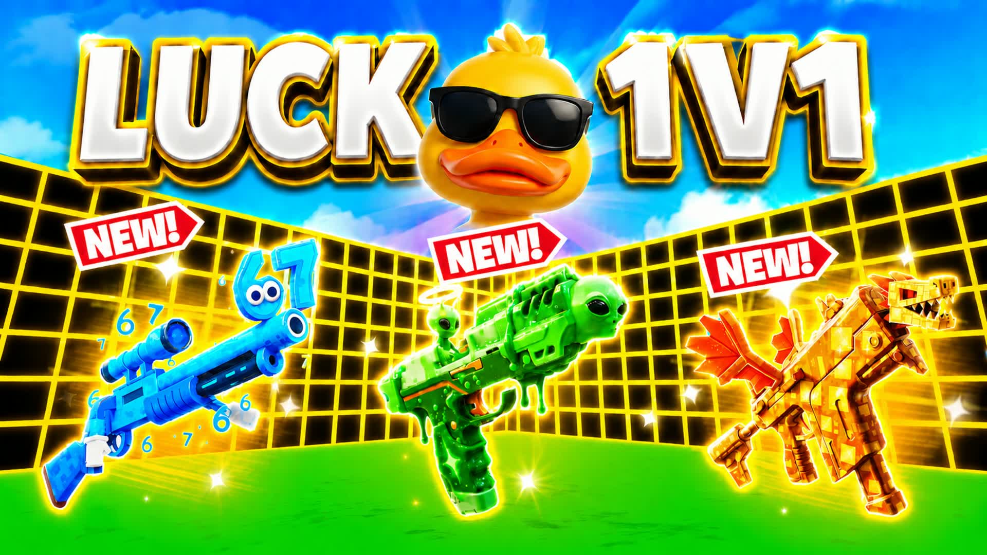 LUCKY 1V1 FFA - ALL GUNS & RIDES — Fortnite Creative map