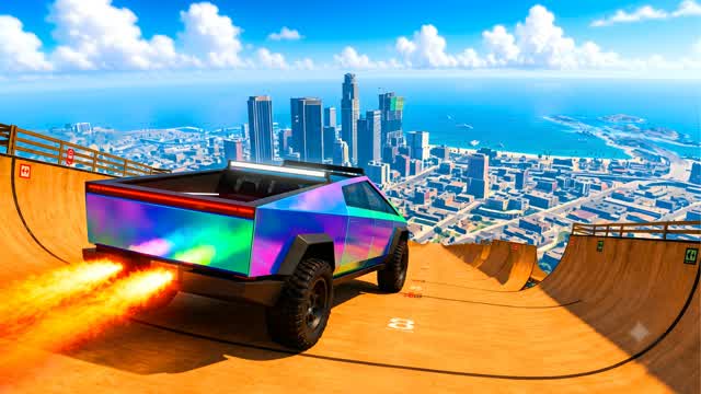 MEGA RAMP RAINBOW  🚀 — Fortnite Creative map