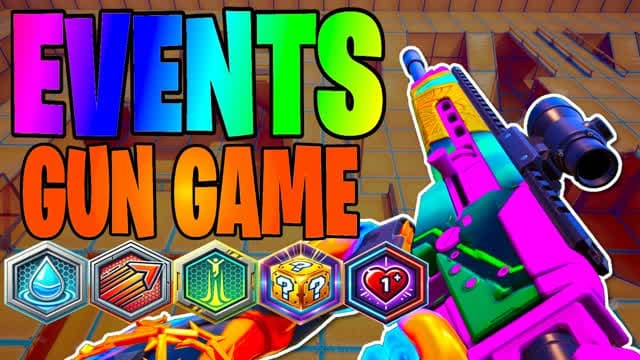 🎲 EVENTS GUN GAME: FIRST PERSON — Fortnite Creative map