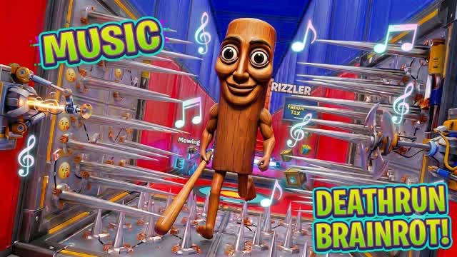 🧠 BRAINROT DEATHRUN: +500 AURA 🧠 — Fortnite Creative map cover art