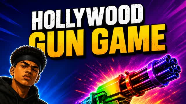 HOLLYWOOD STUDIO GUN GAME — Fortnite Creative map cover art